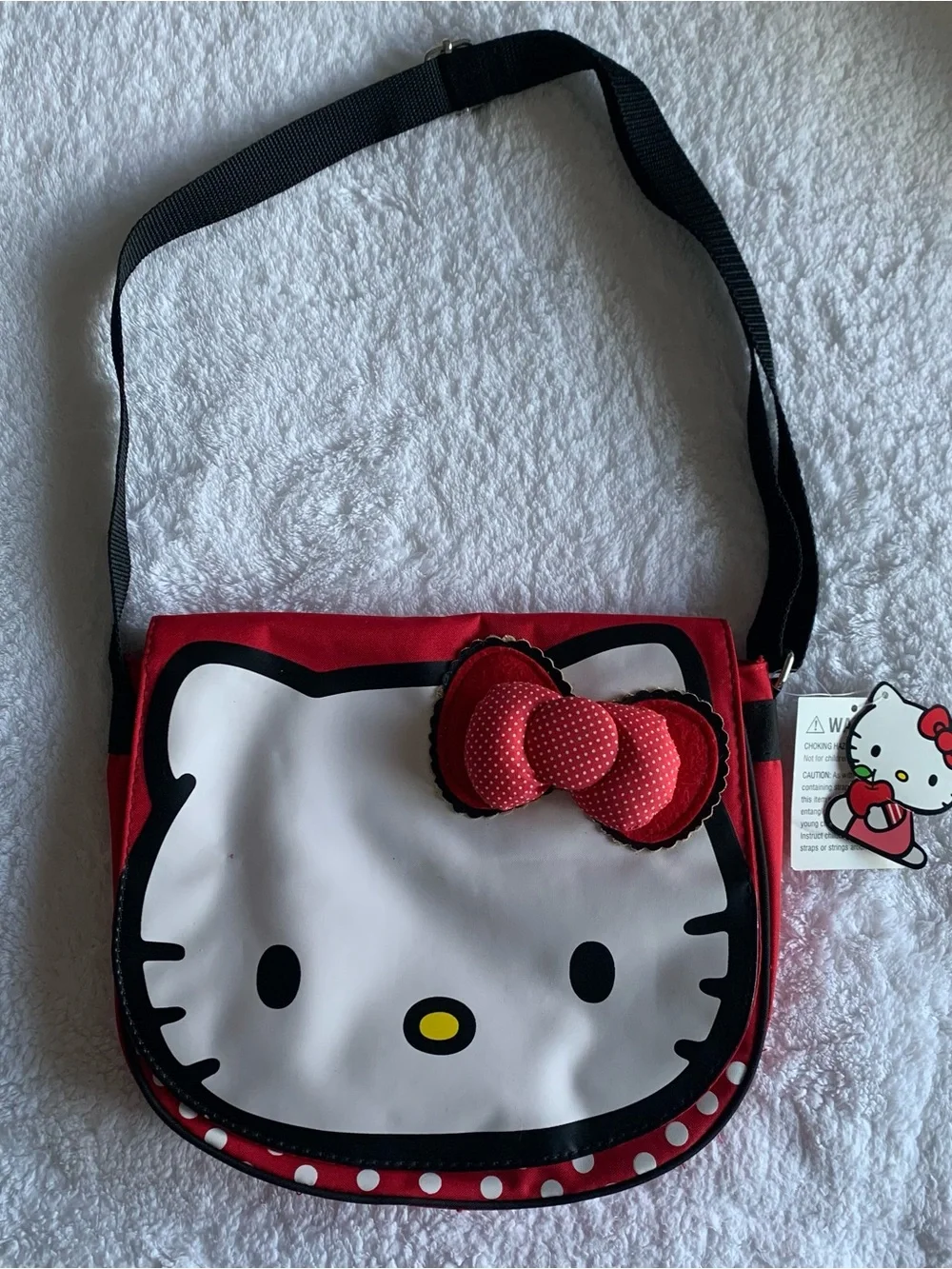 Vintage Sanrio Hello Kitty Messenger Crossbody Bag (2011 FAB Starpoint) Red